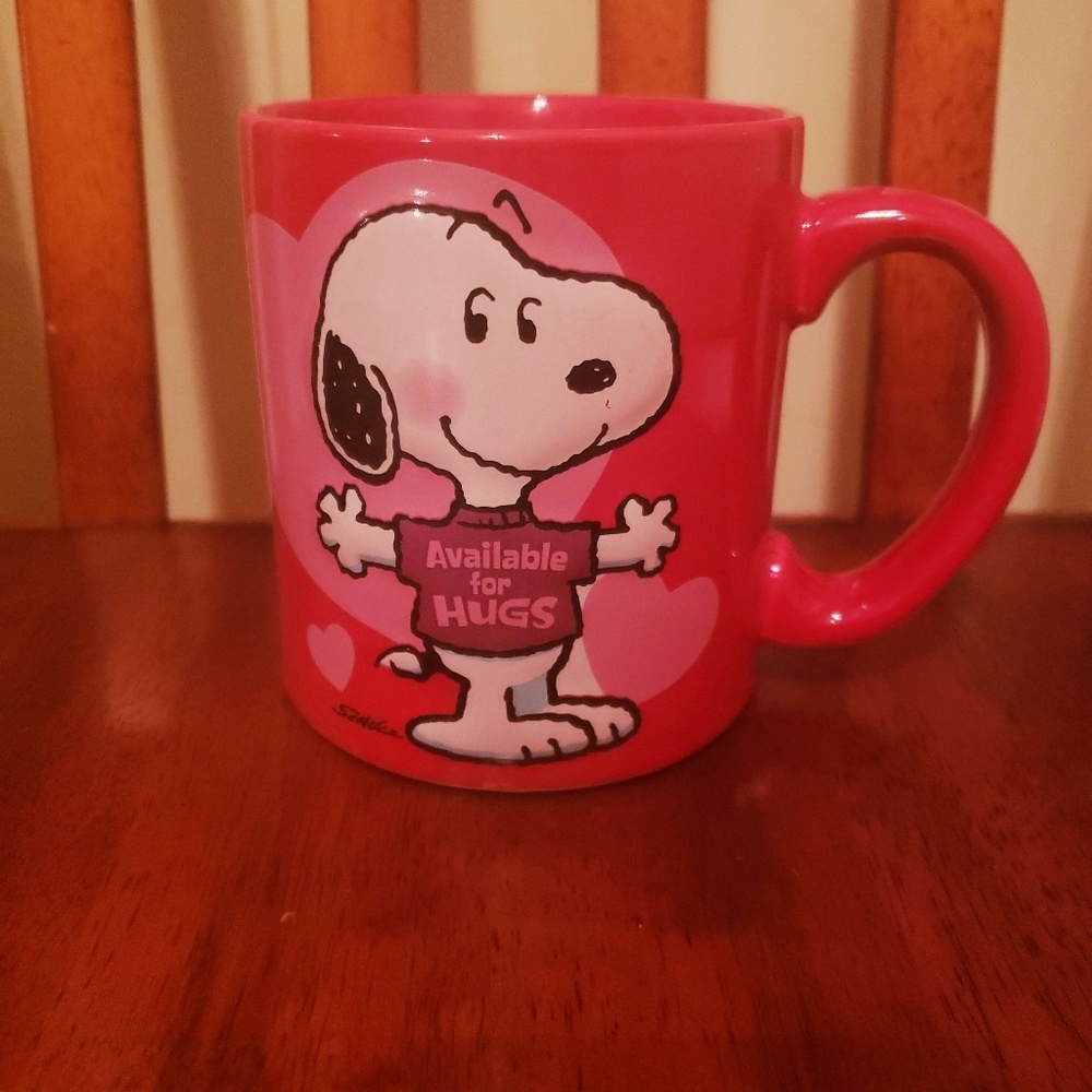 Hallmark Red Snoopy Available For Hugs Mug